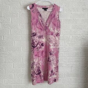 Calvin Klein Jeans Pink and purple Wrap Sundress Tropical print